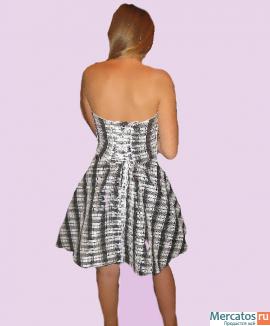 Платье корсетное(клетка-в стиле ретро) 2