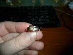 золотое кольцо 585 с цирконами