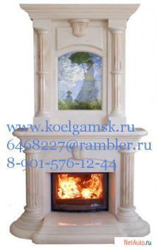 Камины печи барбекю. Камины из мрамора. Изготовление каминов.