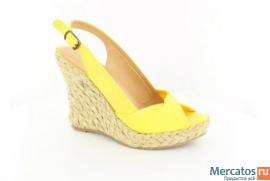 Летние босоножки из парусины разных расцветок