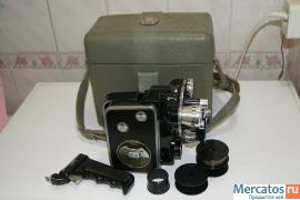 Трёхобъективная кинокамера Нева