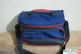 Фото видео сумка Lowepro синяя с красным