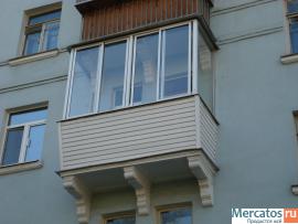 Остекление.Полная внешняя и внутренняя отделка балкона