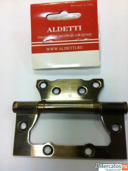 Дверная петля ALDETTI (без врезки) универс. матовое золото