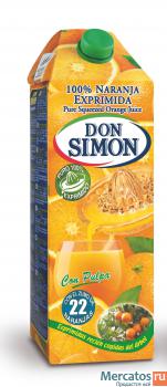 Апельсинновый сок Don Simon прямого отжима с мякотью(высший сорт