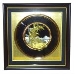 Сувенир коллаж 22х22 см из серии Блюдечко Бамбук у серебрянного