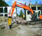 Аренда экскаватора полноповоротного гусеничного с гидра-молотом.